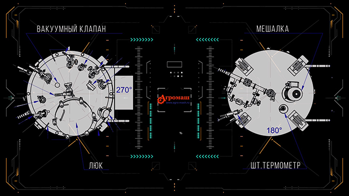 схема устройства фармацевтического реактора - ферментёра